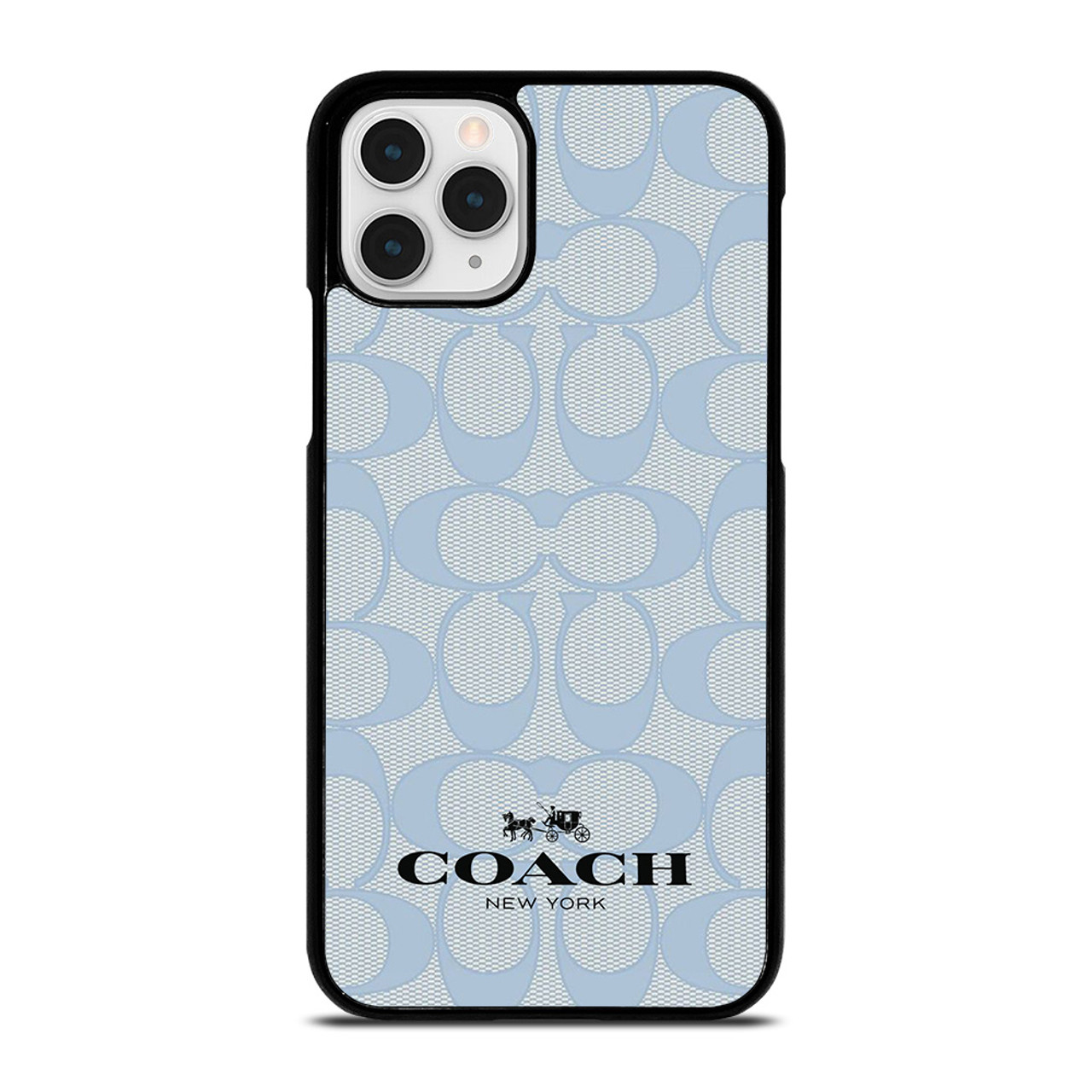 COACH NEW YORK BLUE LOGO PATTERN iPhone 13 Pro Max Case Cover